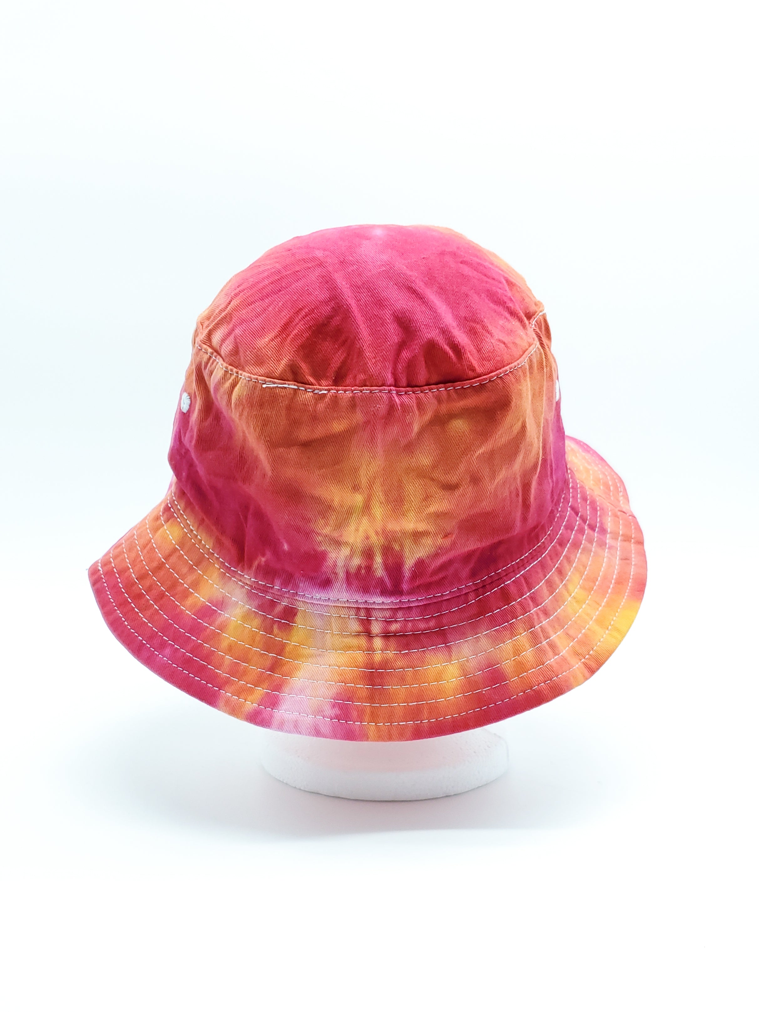 Gerbera Daisy Tie Dyed Bucket Hat (Adult, O/S) - The Caffeinated Raven