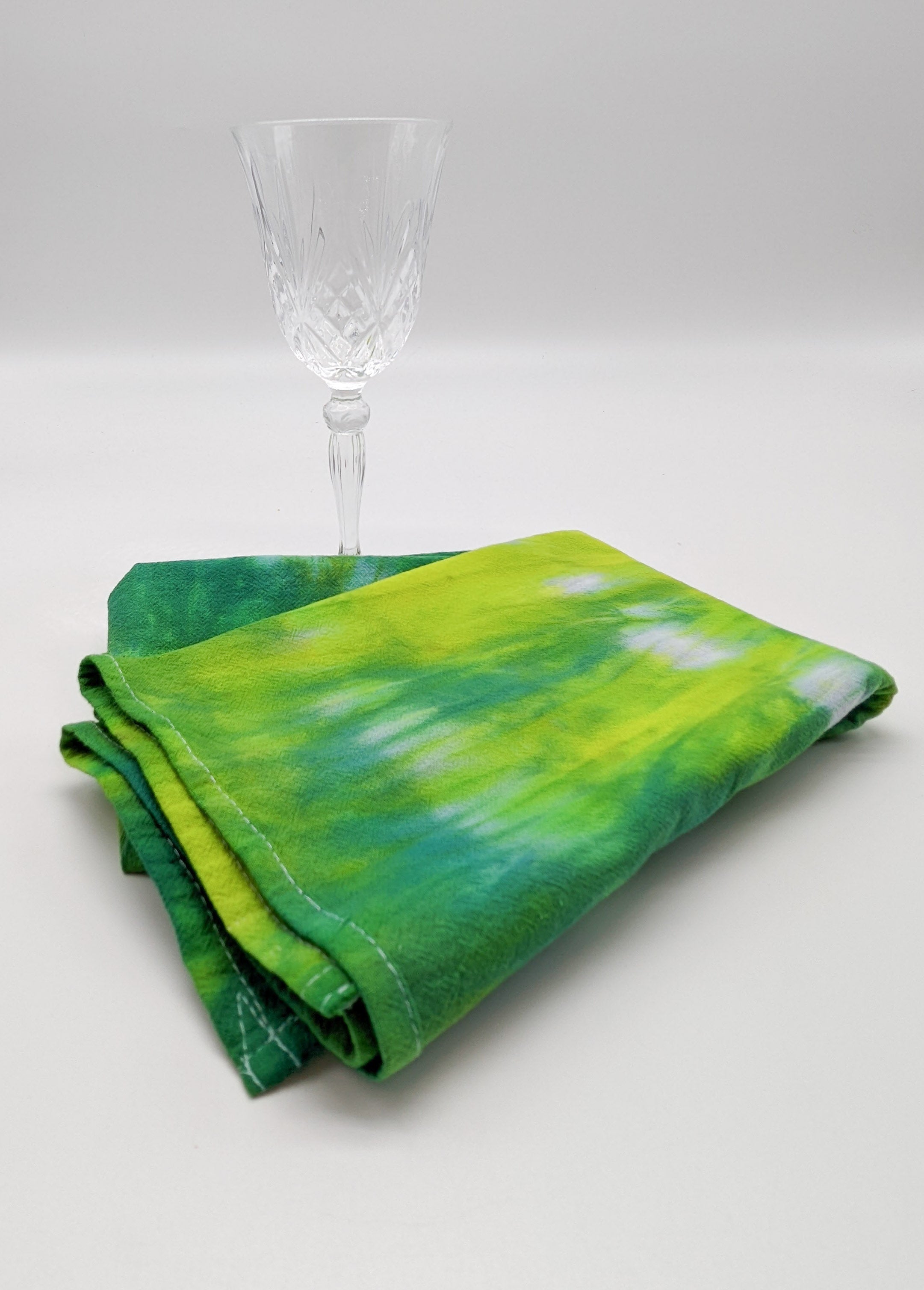 Shibori Cotton Sack Cloth Tea Towel - 24" x 38" - The Caffeinated Raven