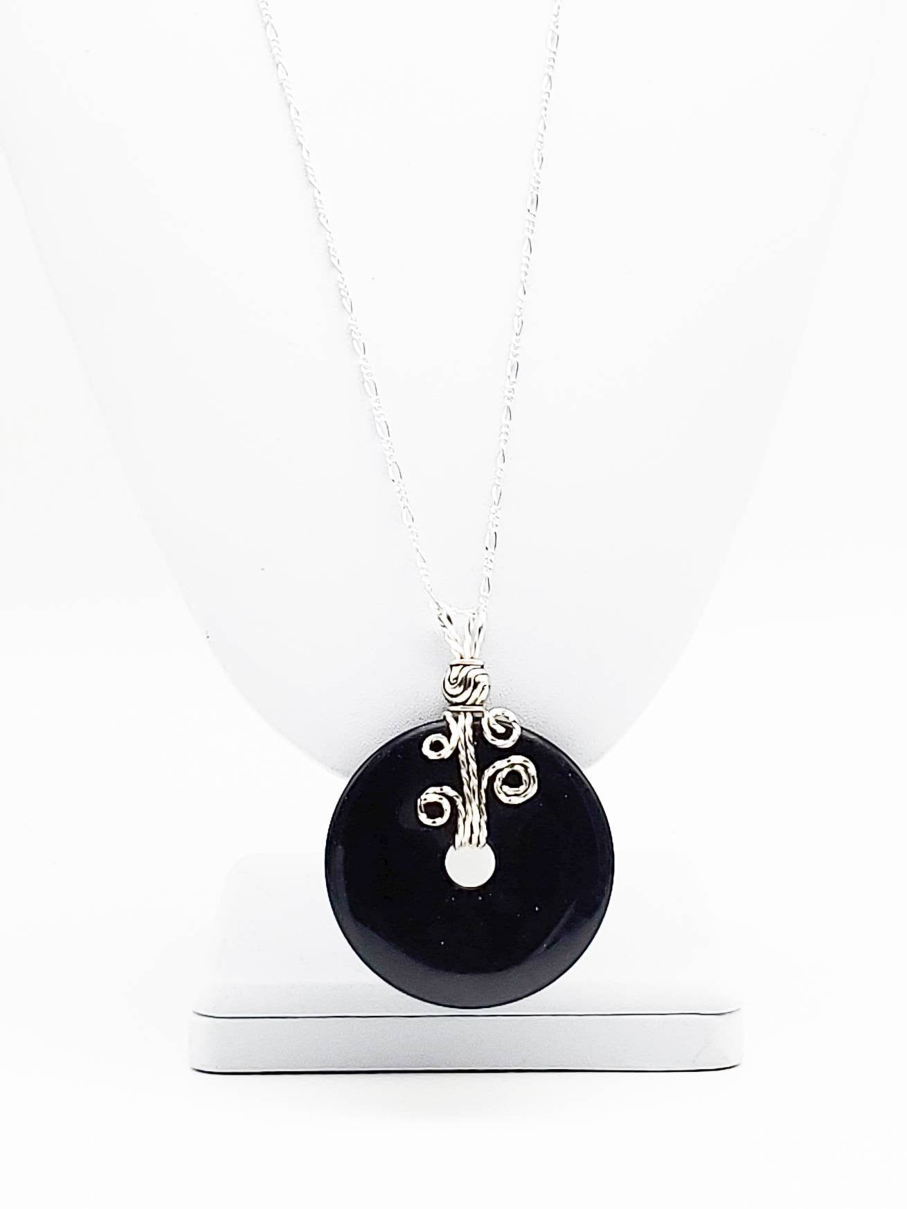 Midnight Blue Sandstone Necklace - The Caffeinated Raven