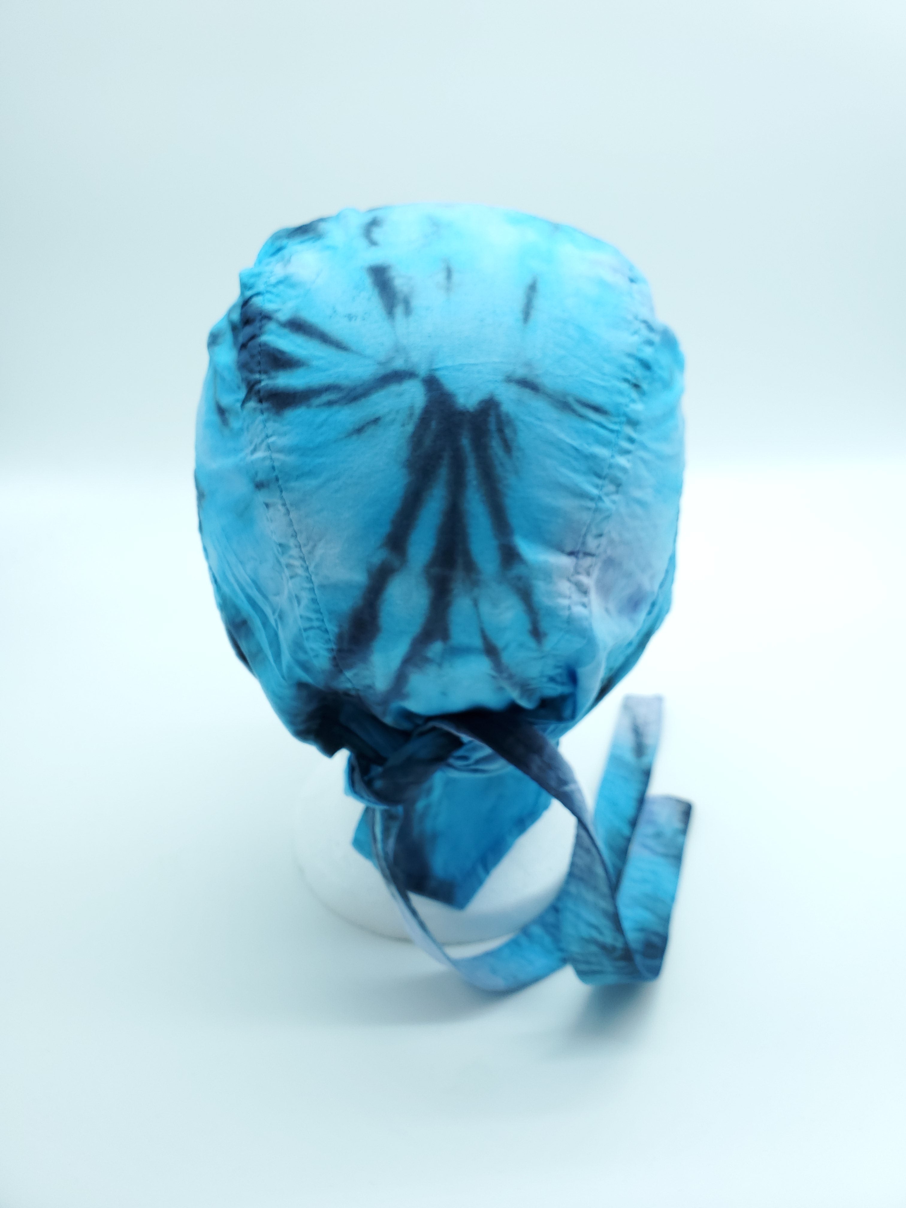 Blue and Black Tie Dyed Kerchief - The Caffeinated Raven