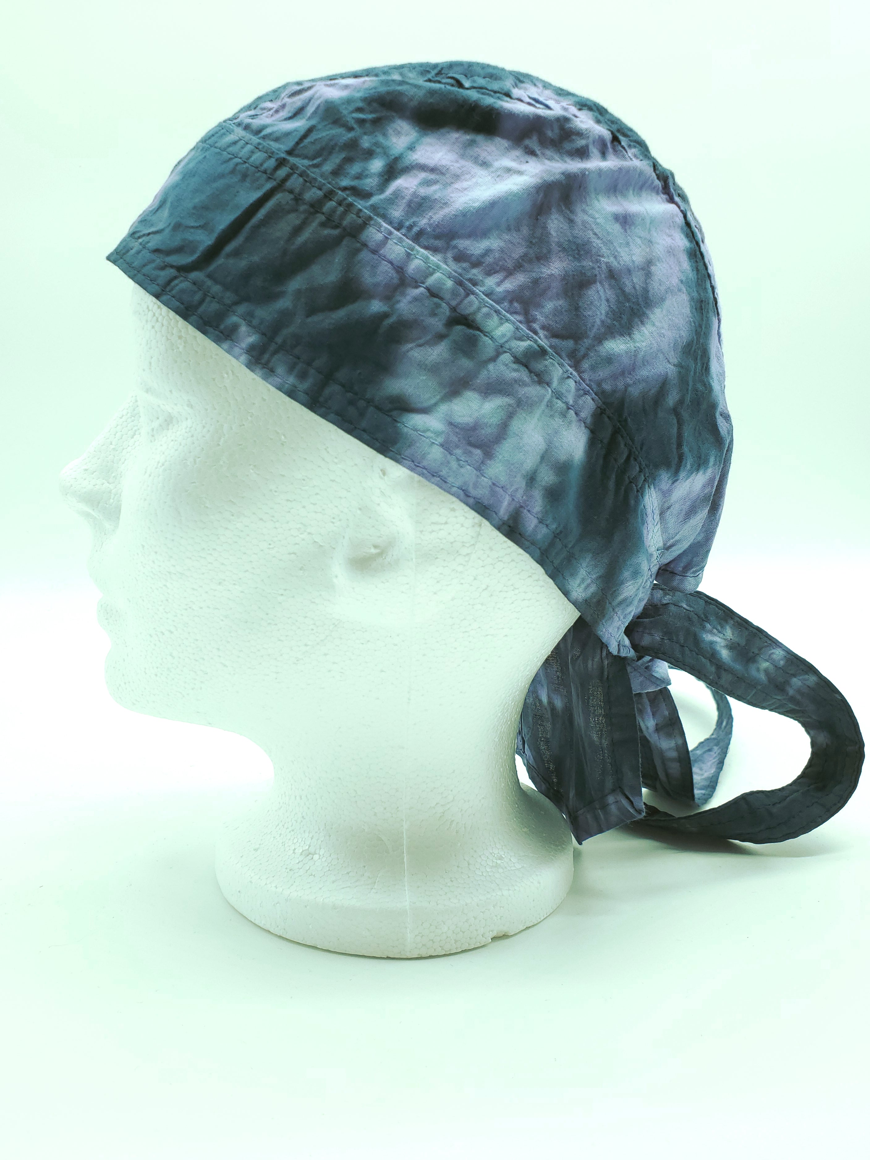 Purple and Black Tie Dyed Kerchief - The Caffeinated Raven