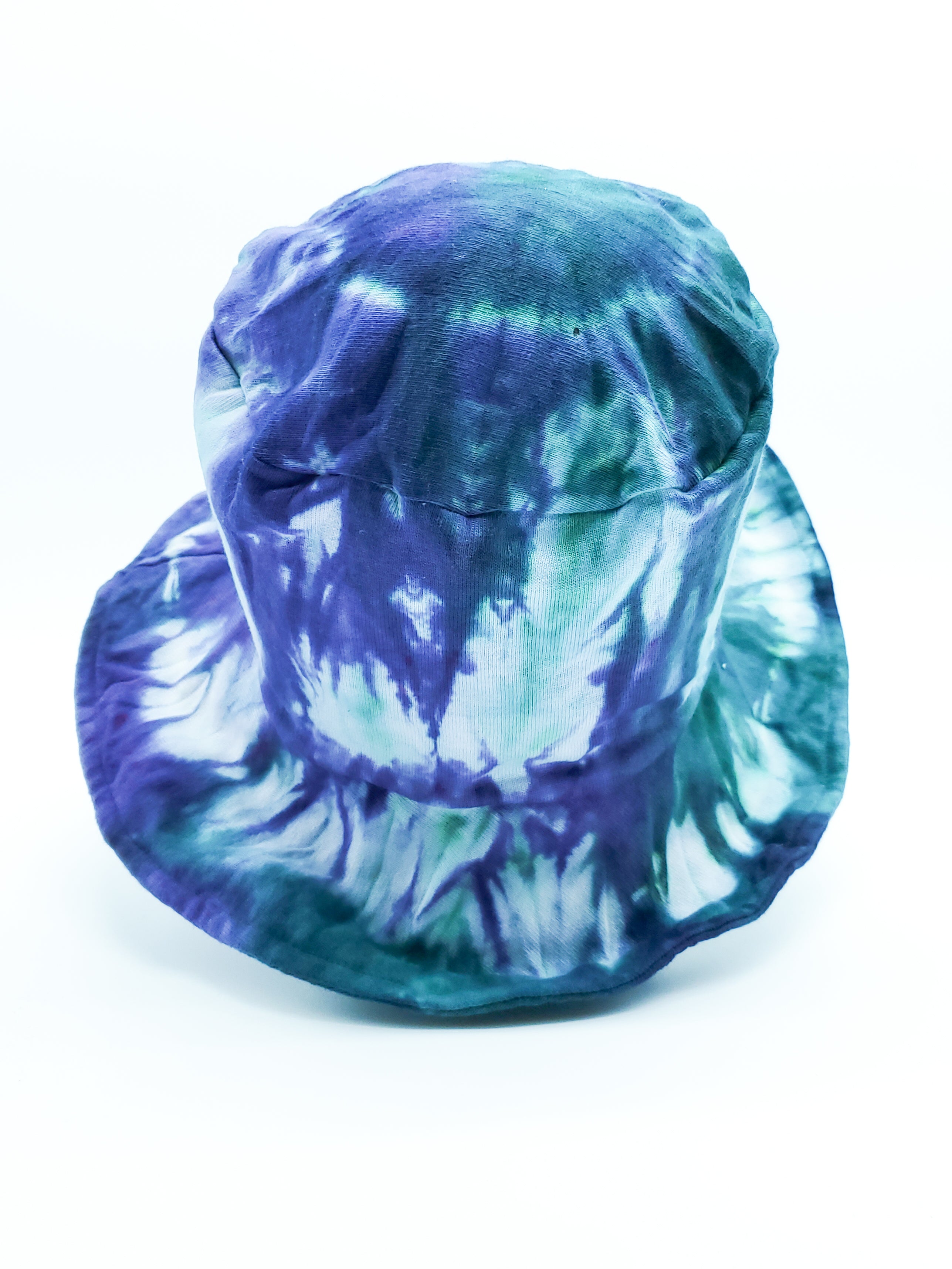 Purple and Peacock TIE DYED FLOPPY HAT (ADULT, O/S) - The Caffeinated Raven