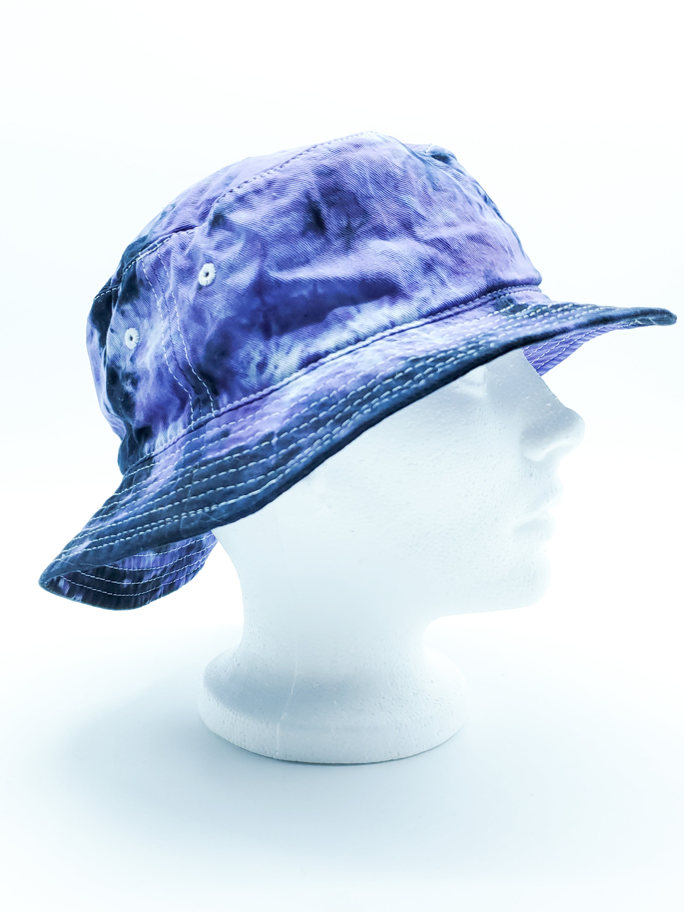 Lavender and Black Tie Dye Bucket Hat (Adult, O/S) - The Caffeinated Raven