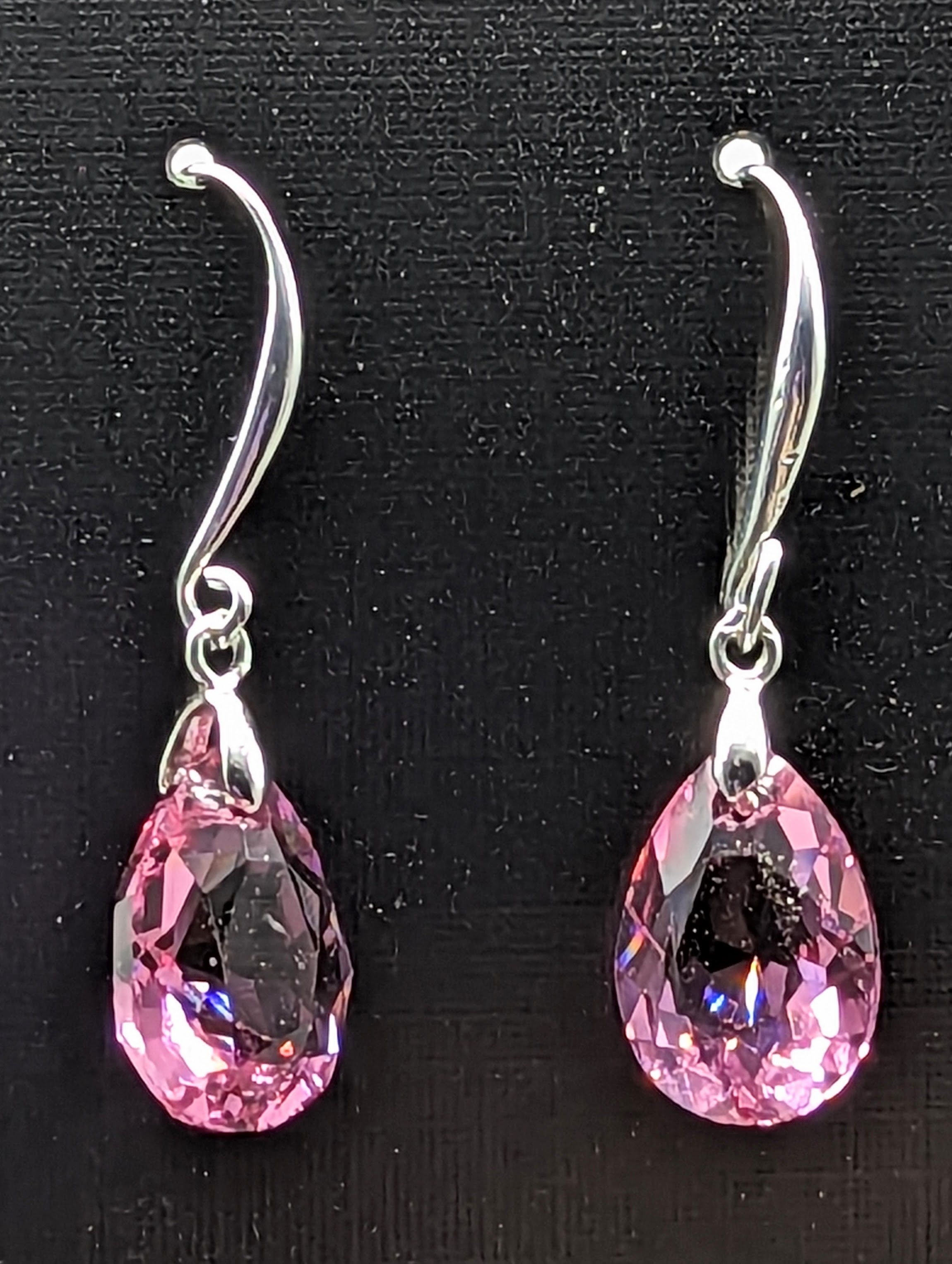 "Rose" Austrian Crystal Earrings on Sterling Silver