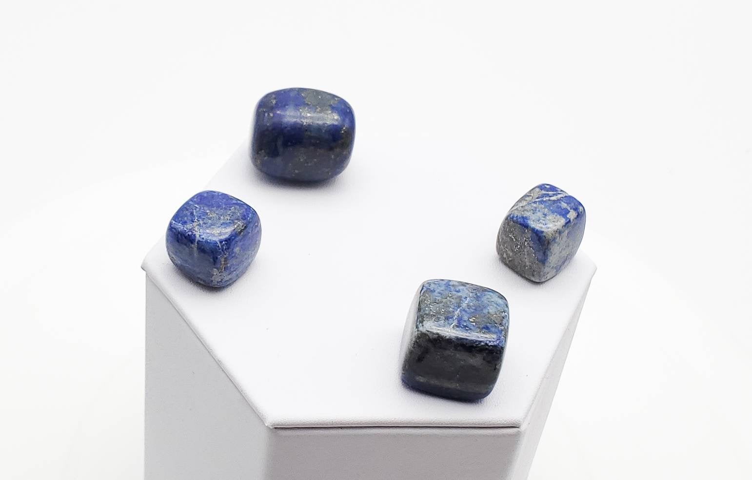 Set of 4 Tumbled Lapis Lazuli Stones - The Caffeinated Raven