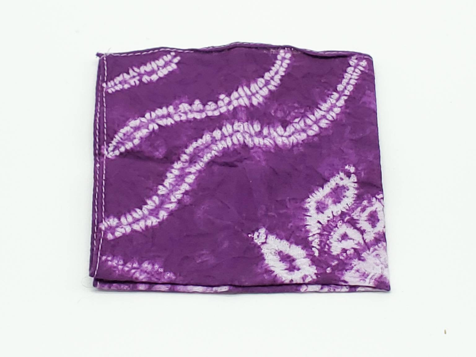 Nui Shibori Lotus Handkerchief or Pocket Square - The Caffeinated Raven