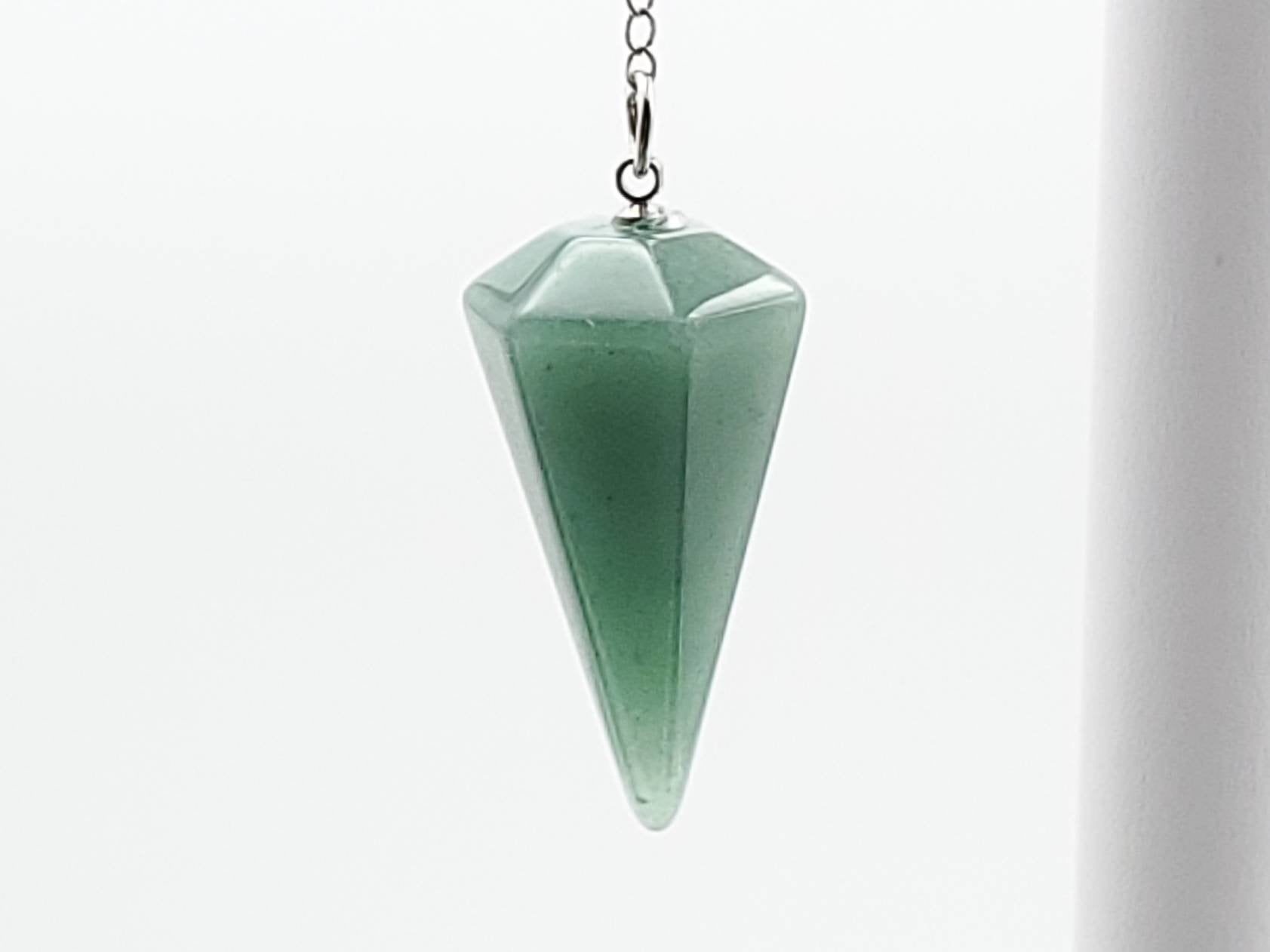 Aventurine Pendulum with Goddess, Triskelion, Triquera and Spiral Charms - The Caffeinated Raven