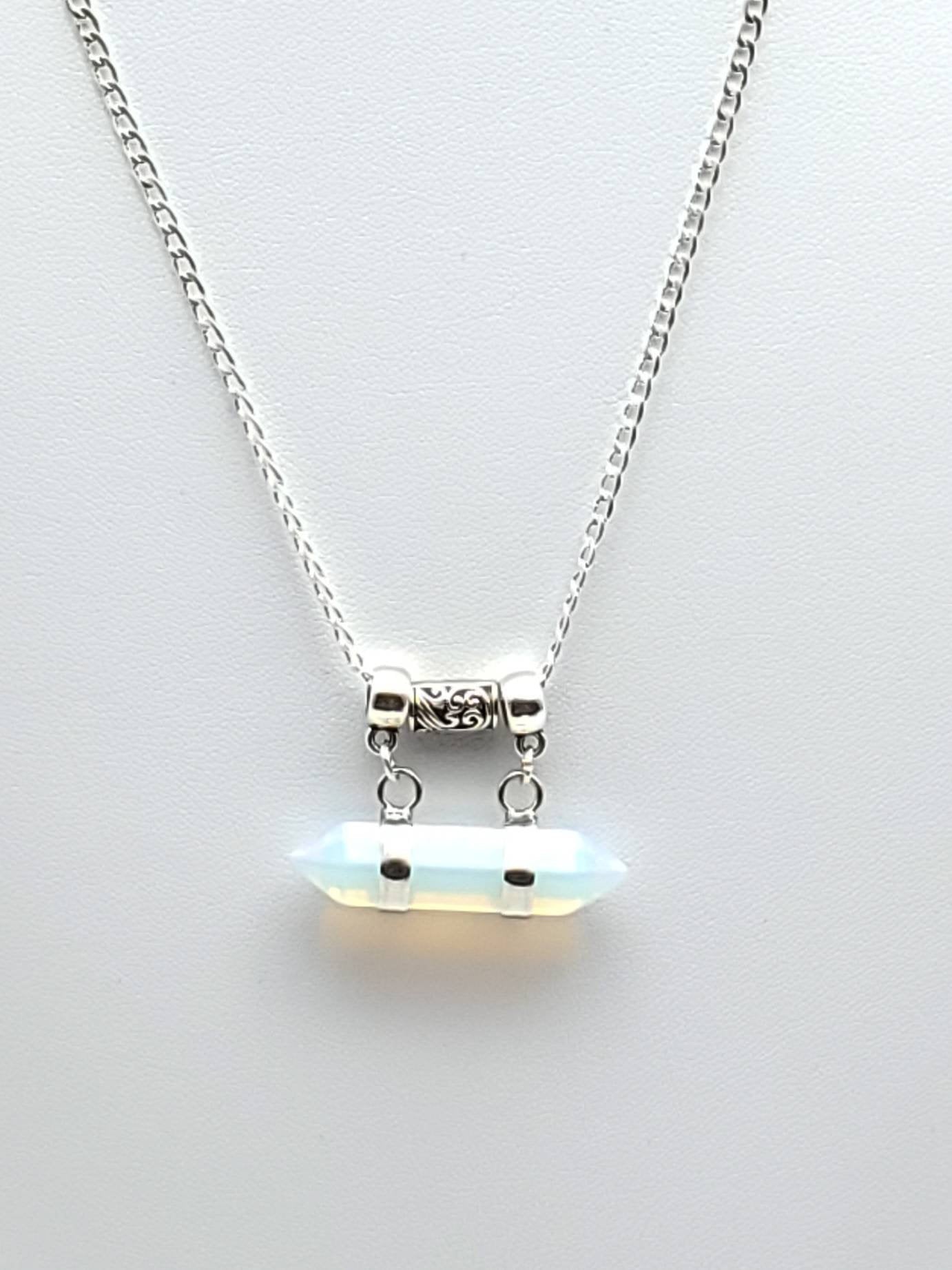 Opalite Pendant Necklace - The Caffeinated Raven