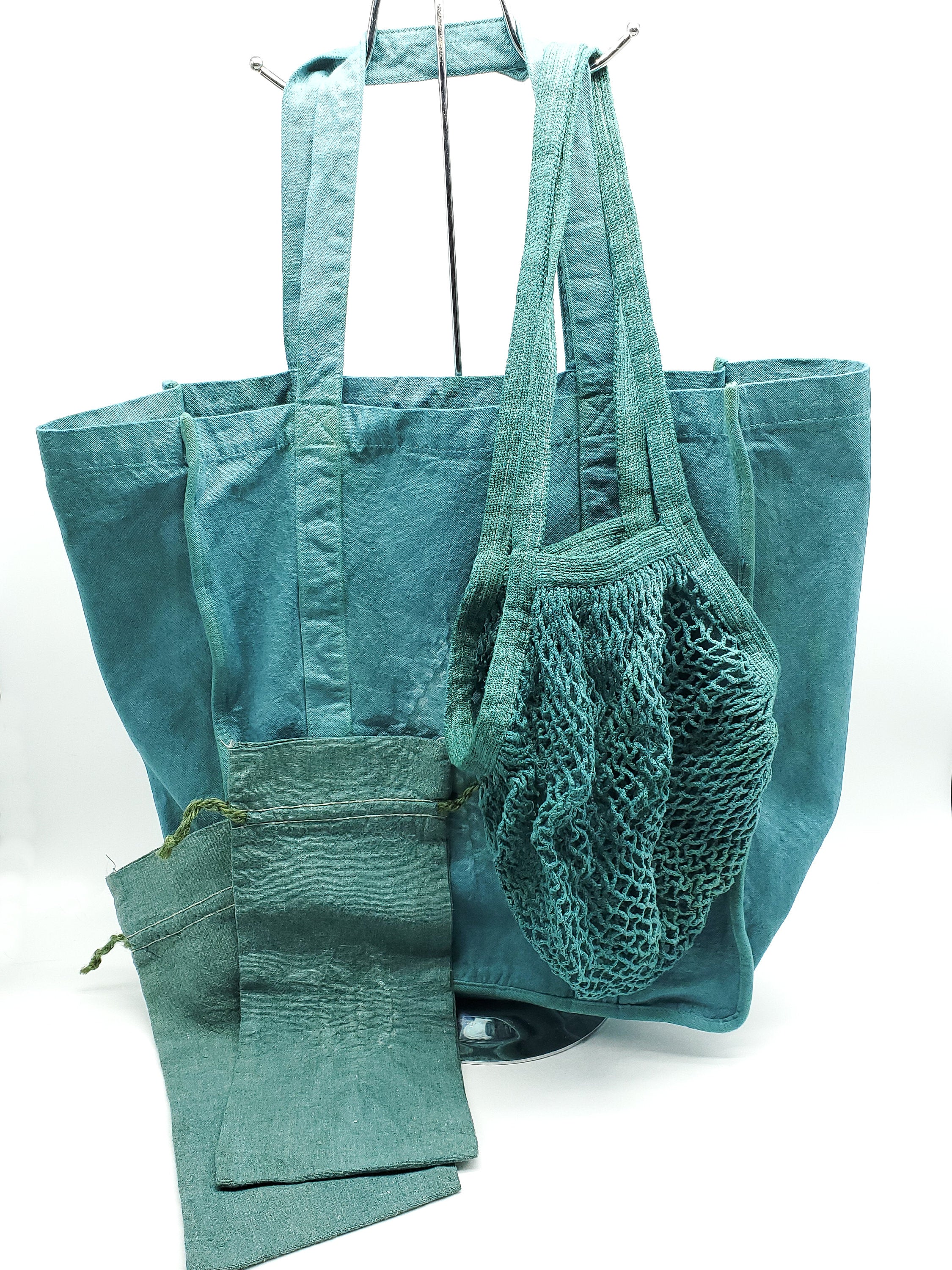 Nui Shibori Market Bag Set - Leaf - The Caffeinated Raven